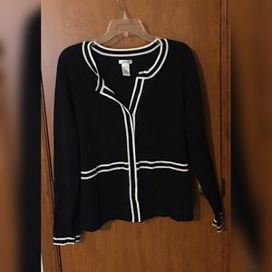 EUC East 5th Black and White Cardigan